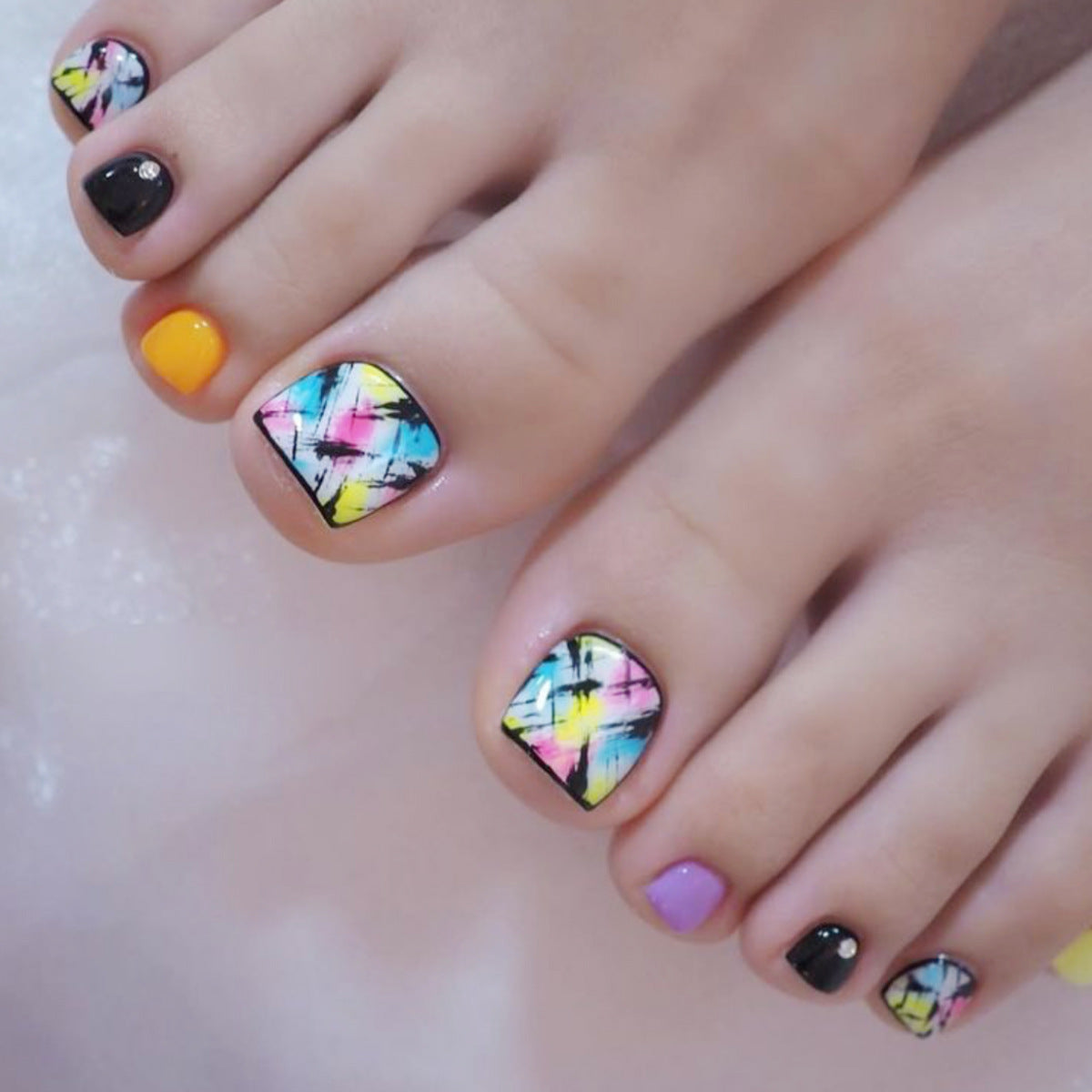 Künstlerische Fußnagel Kunst Designs Brehn