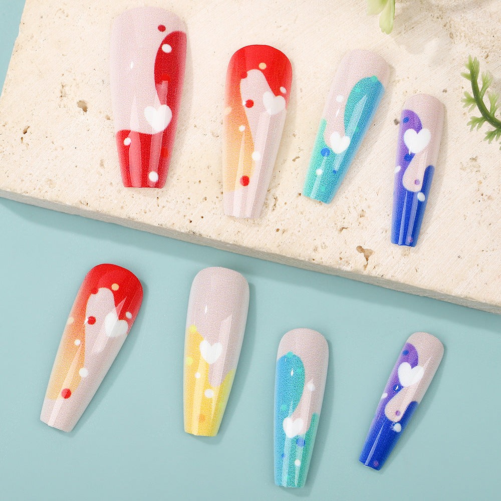 Kunstnagel Set mit bunten und kreativen Designs Brehn