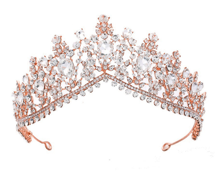 Damen Glamouröse Tiara mit Strass- und Kristallverzierungen Brehn