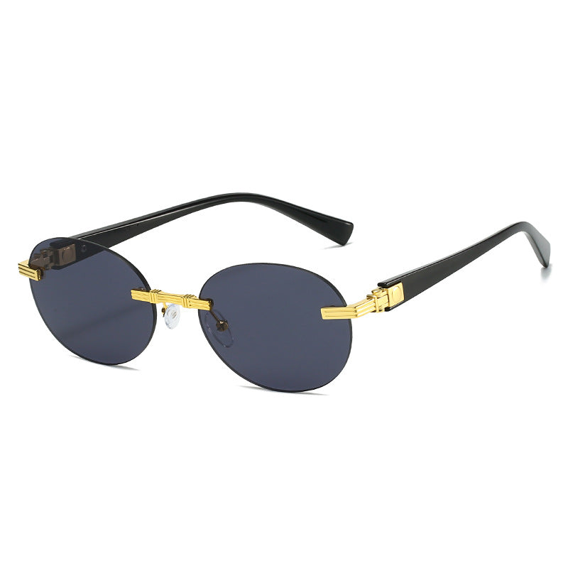Damen modische Sonnenbrille mit transparentem Rahmen und flexibler Nasenauflage Brehn