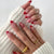 Künstlerisches Herz Designed Press-On Nail Set Brehn