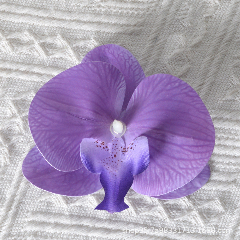 Elegante Stoff Orchideen Haarklammer