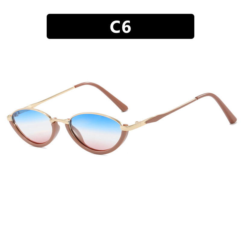 Damen modische Cat-Eye Sonnenbrille mit zweifarbigem Rahmen und UV-Schutz Brehn