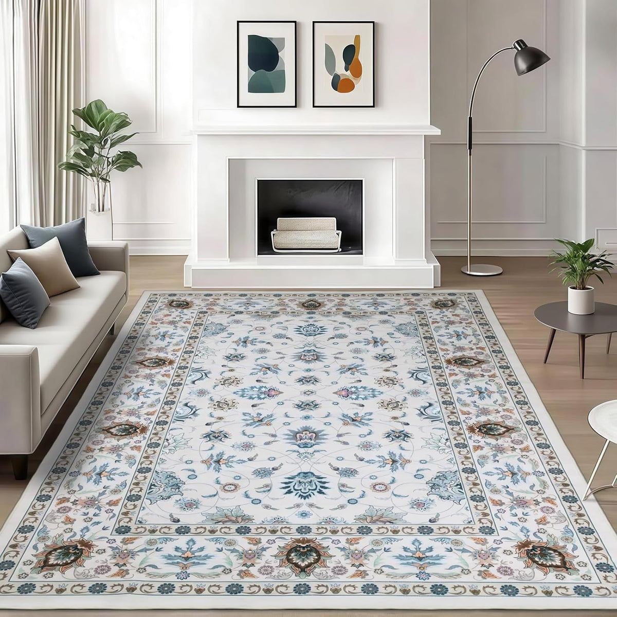 Vintage-inspirierter floraler Teppich