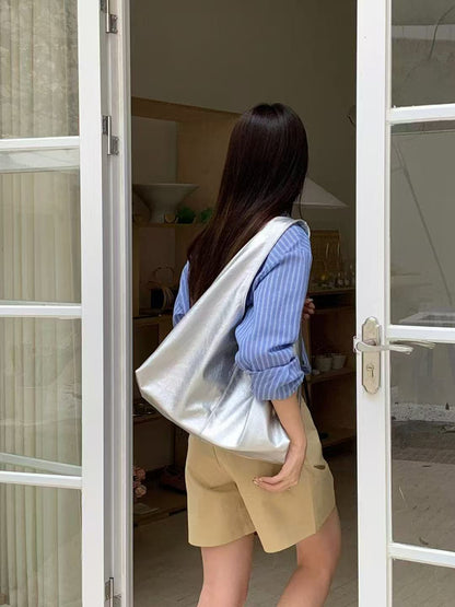Schlanke Leder Lässige Schultertasche