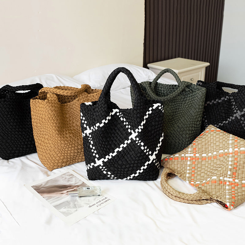 Geflochtene Handtasche mit Abnehmbarer Clutch Brehn