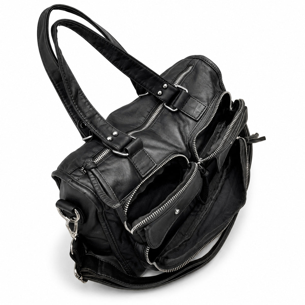 Multitaschen-Leder-Satteltasche