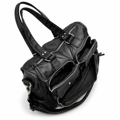 Multitaschen-Leder-Satteltasche