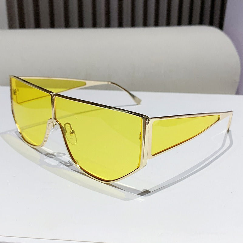 Herren Bold Statement Shield Sonnenbrille Brehn