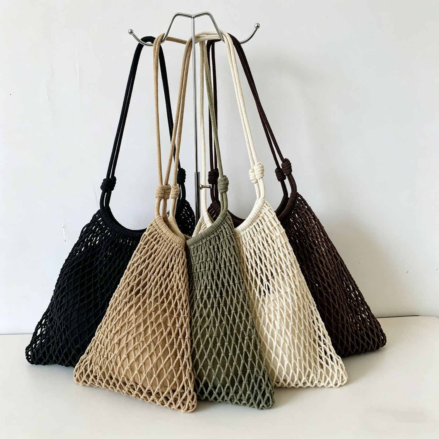 Netz-Strandtote mit Verstellbarem Kordelzug Brehn