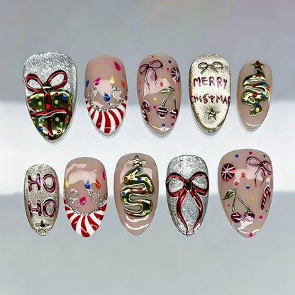 Festliches, urlaubsbezogenes Press-On-Nagelkunst-Set Brehn 1790636495