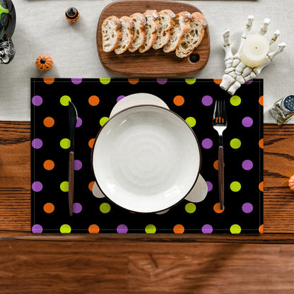 Mehrteiliges Halloween-Tischset aus abwischbarem Vinyl rutschfeste Platzdeckchen