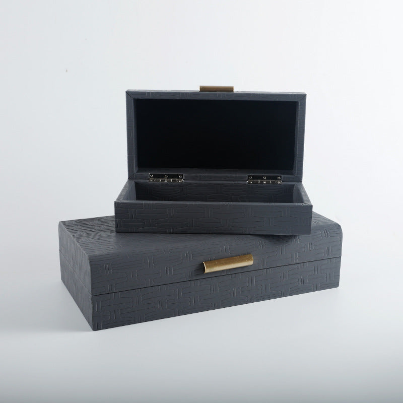 Dekorative Aufbewahrungsboxen mit elegantem Webdetail