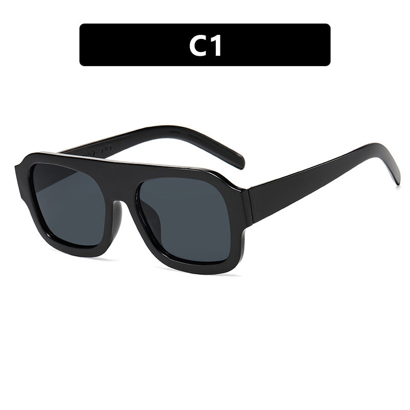Damen modische quadratische Sonnenbrille mit auffälligem Tierdruckdesign Brehn