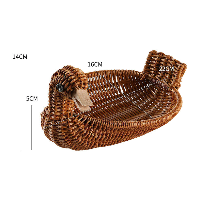 Unisex Geflochtener Dekorationskorb in Entenform Brehn