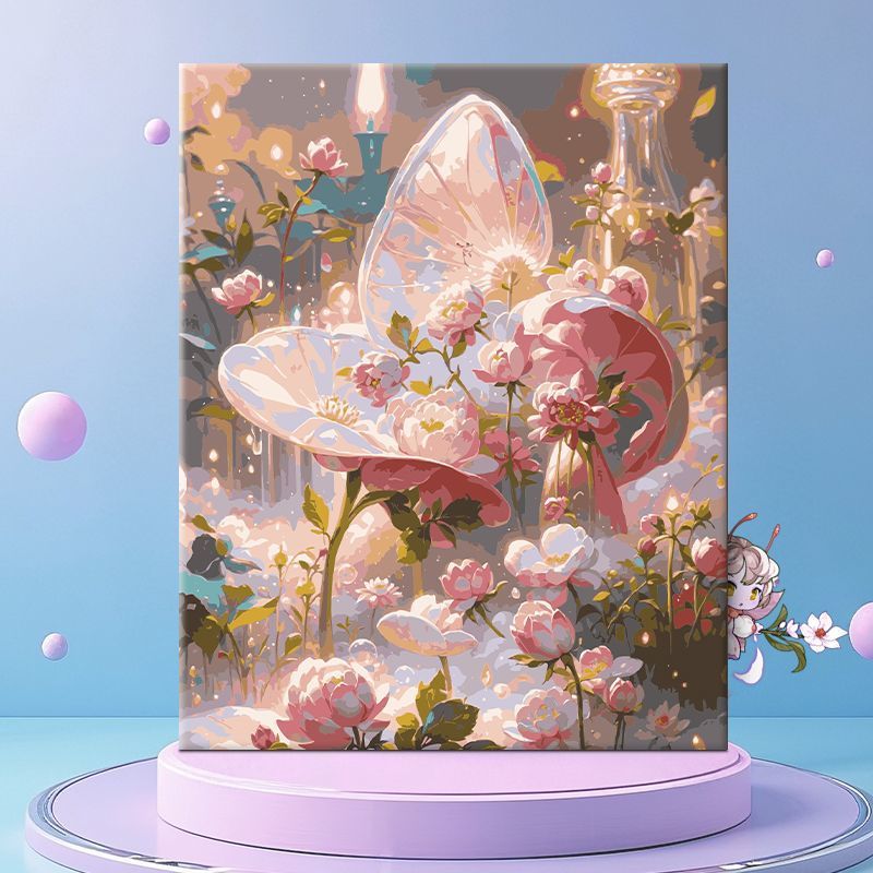 Verspielt Florale Fantasie Leinwand Wanddekoration Brehn
