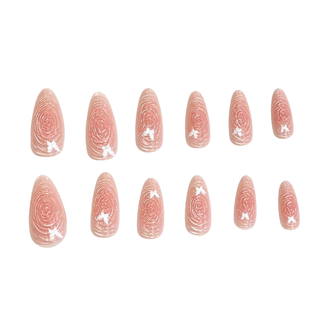 Künstlerisches floral-akzent druck auf nagelset Brehn