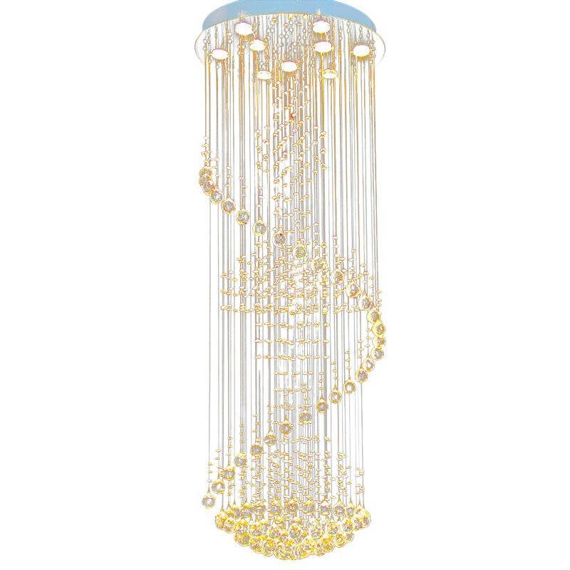 Kristall Spiral Funkelnder Kronleuchter