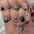 Künstlerisches Halloween-Themen Press-On Nagelset Brehn