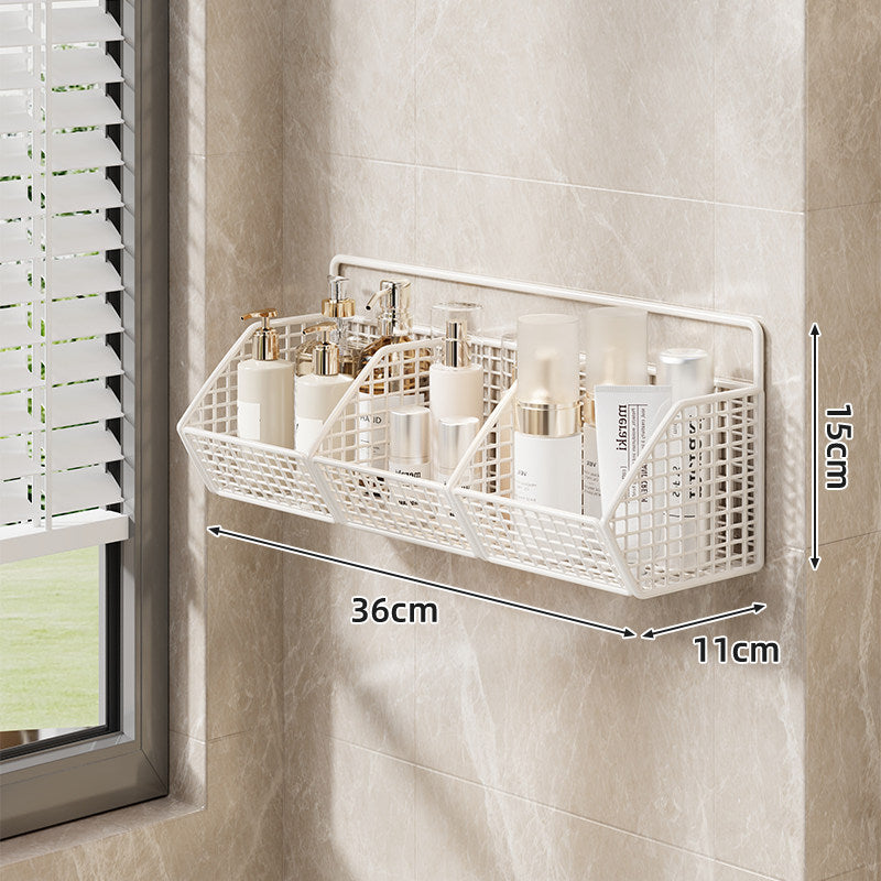 Wandmontierter Dual-Tier Gitter-Mesh Badezimmer Duschcaddy mit abtropfbaren Körben