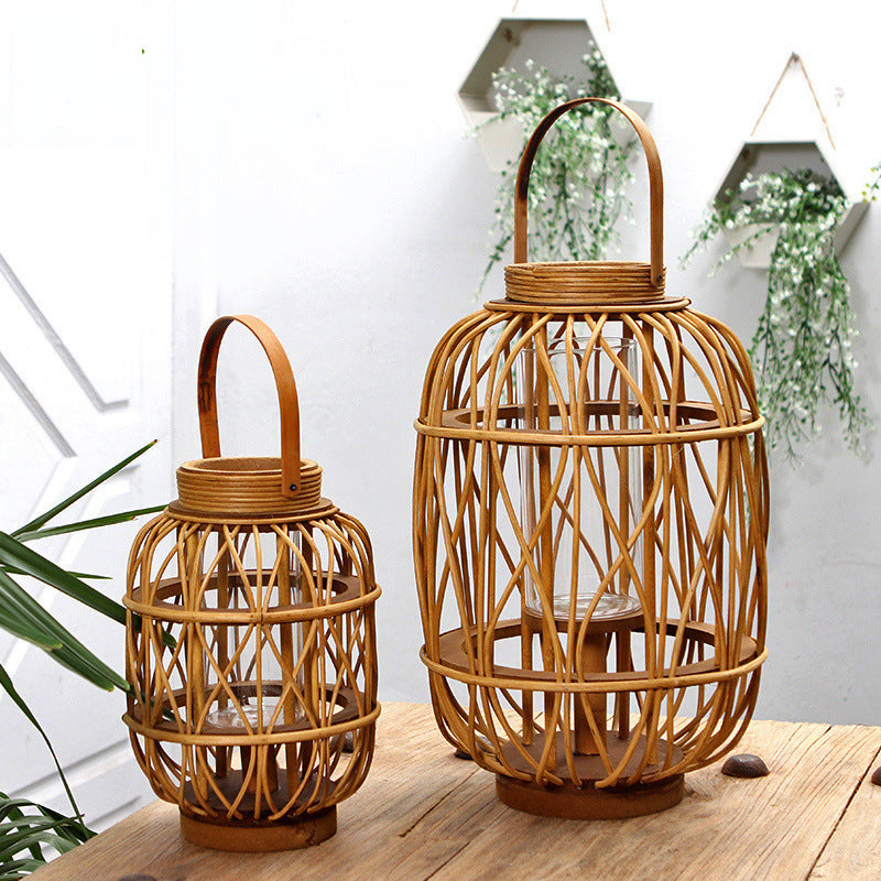 Elegante Handgefertigte Laterne Aus Naturmaterialien Brehn