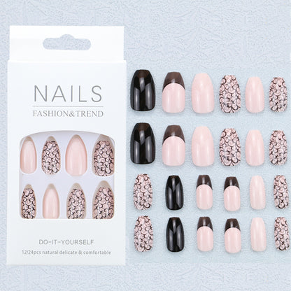 Künstlerisches Grafik Press-On Nagelset Brehn