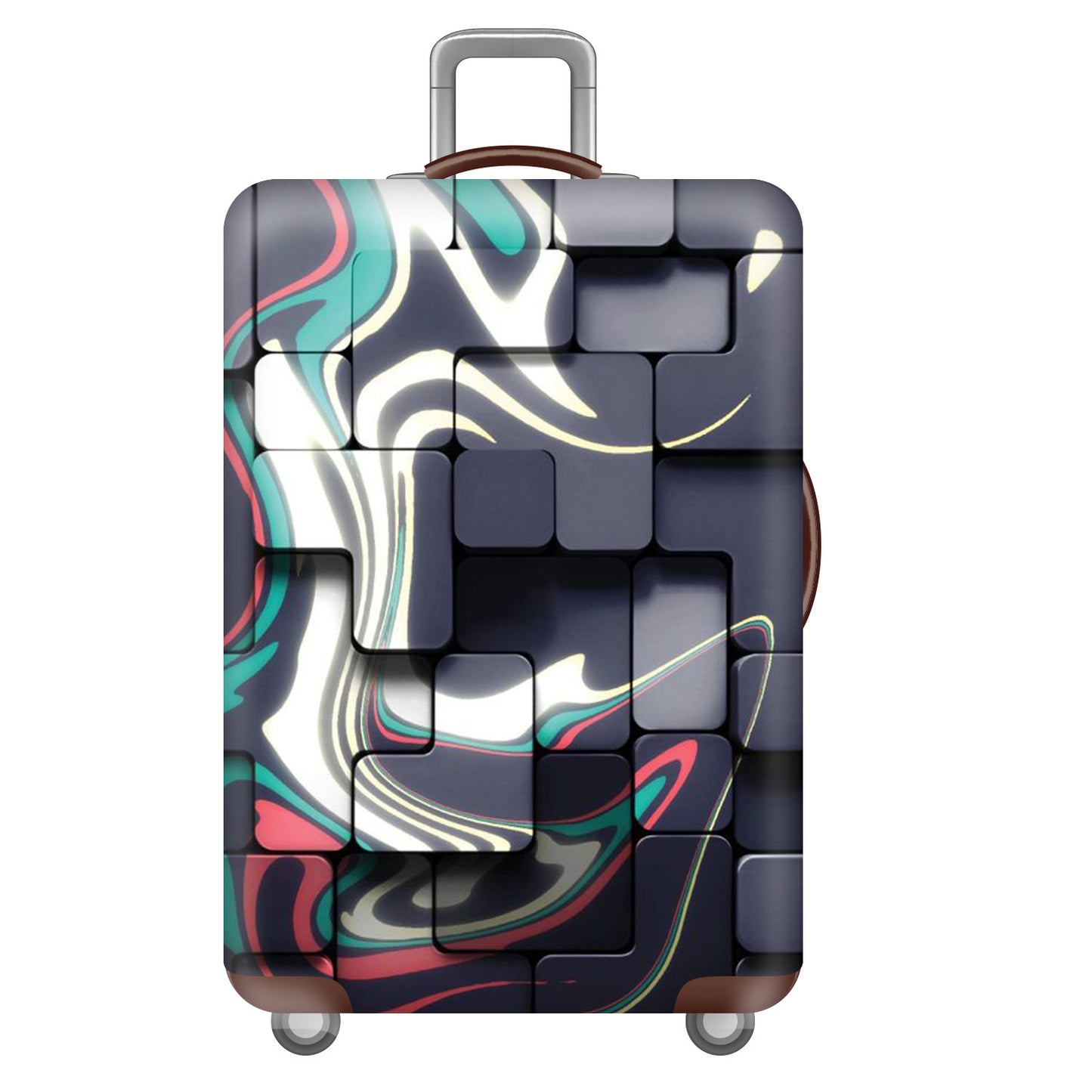 Unisex nan großer Hartschalenkoffer mit robustem Trolleygriff und elastischem Motivschutzcover Superhelden-Design Brehn
