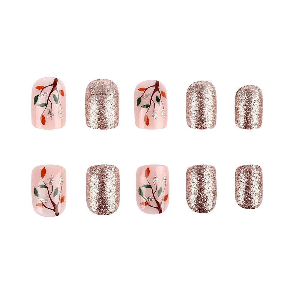 Glitzerndes Blumen-Nagelkunst-Design Brehn