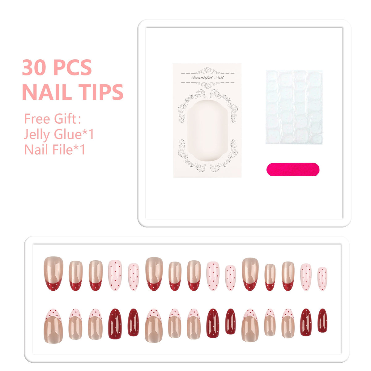 Press-On Nagelspitzen Set