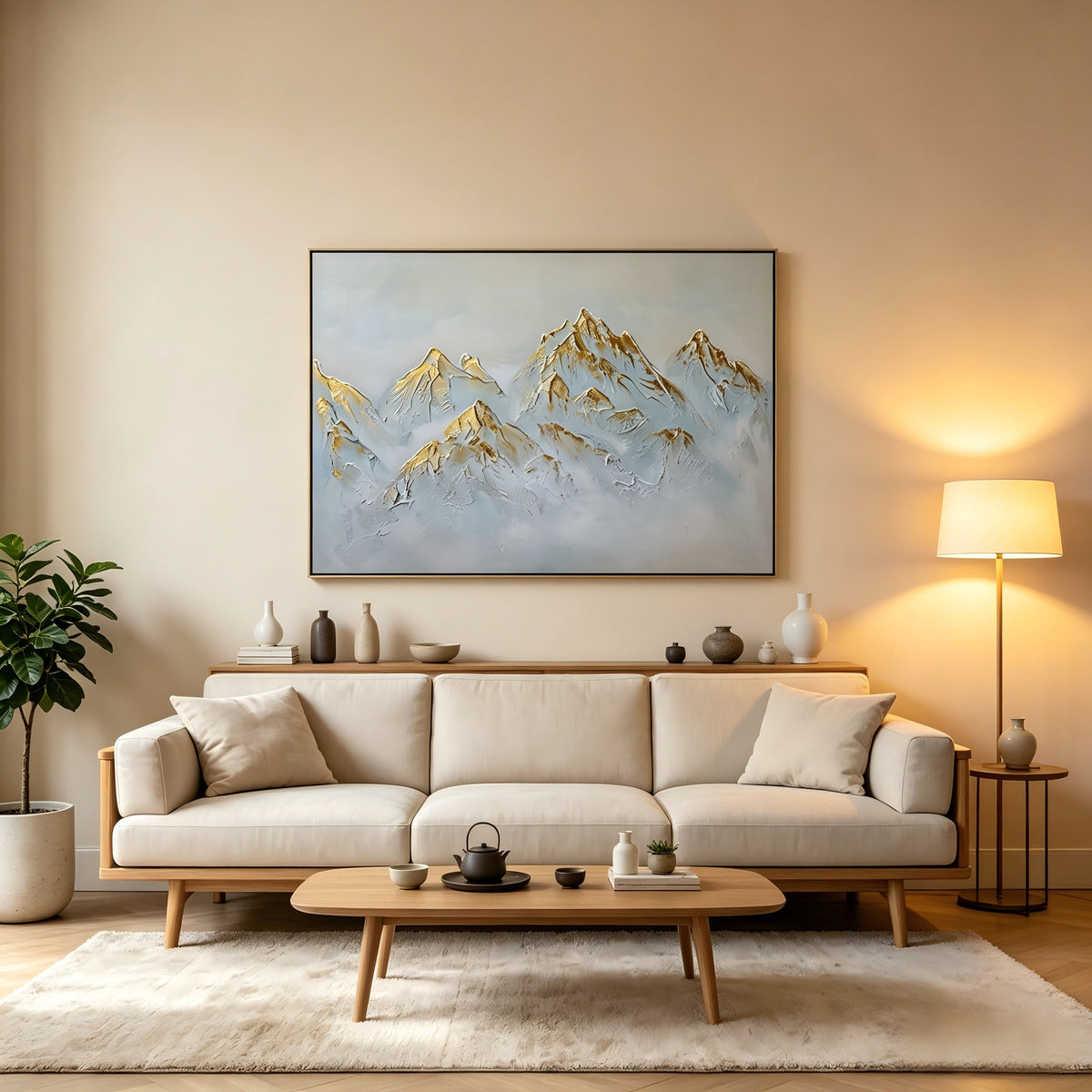 Abstracte Berglandschaft Wandkunst
