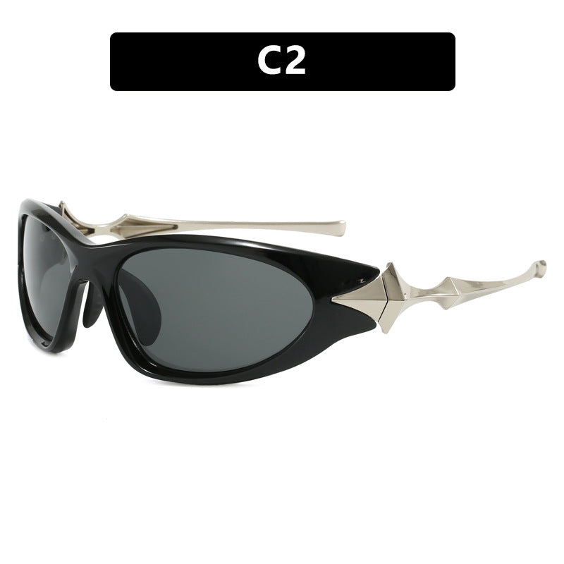Damen futuristische Sportsonnenbrille mit ergonomischem Design Brehn