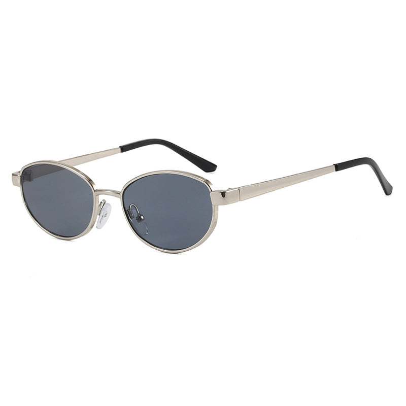 Damen modische Sonnenbrille im eleganten Ovaldesign mit hochwertigem Metallrahmen Brehn