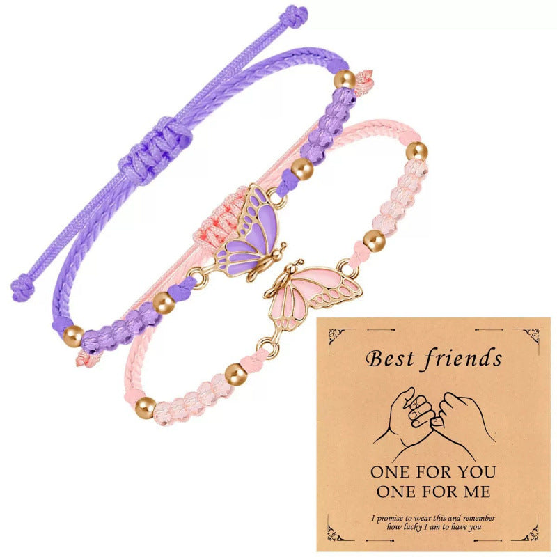 Butterfly Charm Halskette und Armband Set Brehn