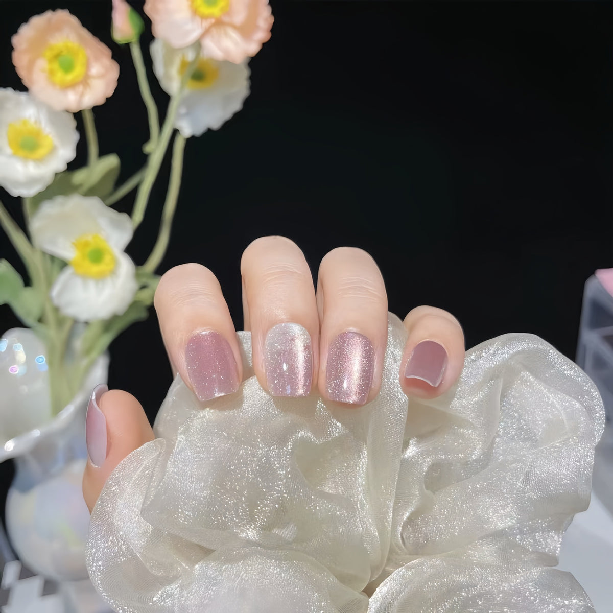 Glänzendes Ombre Press-On Nagelset Brehn