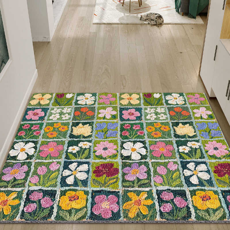 Blumen Patchwork Teppich Brehn