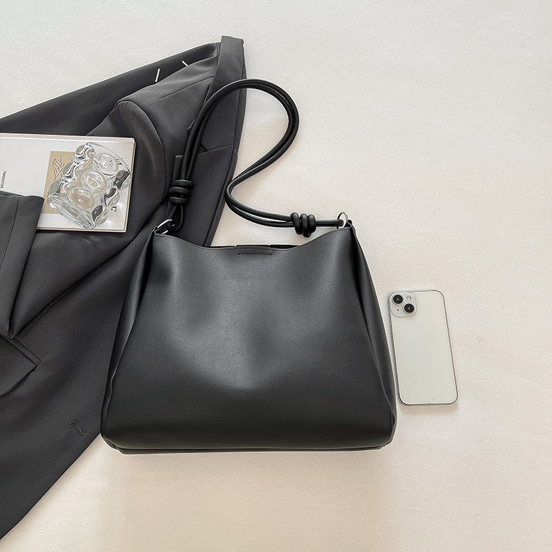 Minimalistische F faux Leder Hobo Tasche Brehn