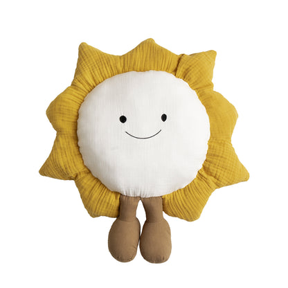 Niedliches Wolken-Kuschelkissen mit Hundemotiv und Chenille‑Kontur Brehn