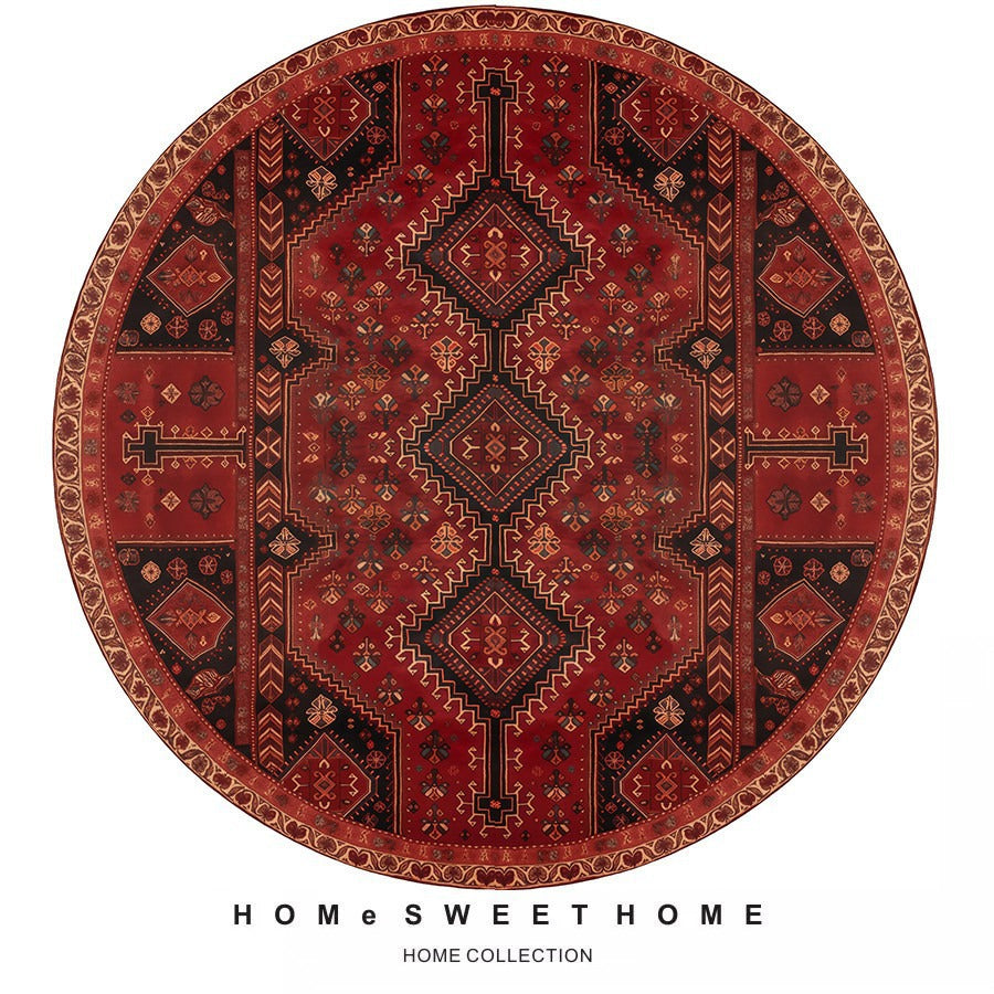 Vintage-inspirierter runder Teppich