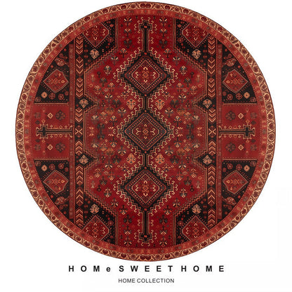 Vintage-inspirierter runder Teppich