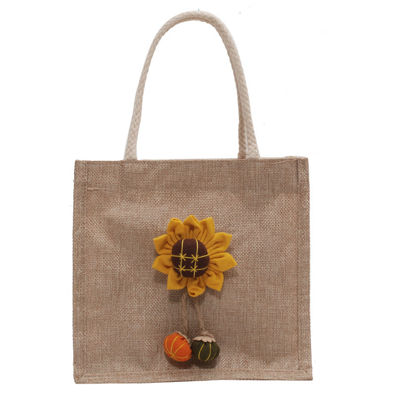 Dekorativer floraler Akzent Handtasche