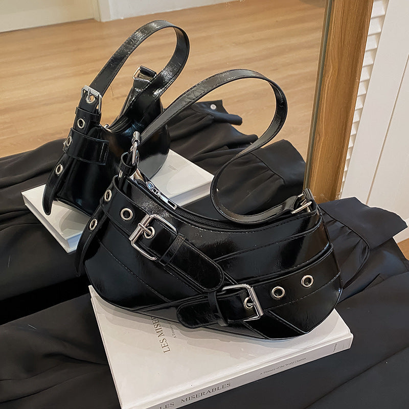 Stilvolle patentierte Leder-Schultertasche Brehn