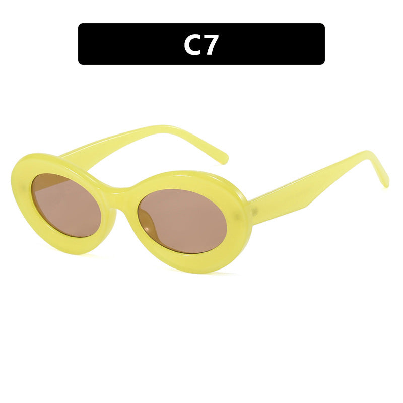 Damen ovale Sonnenbrille mit modernen Gläsern Brehn