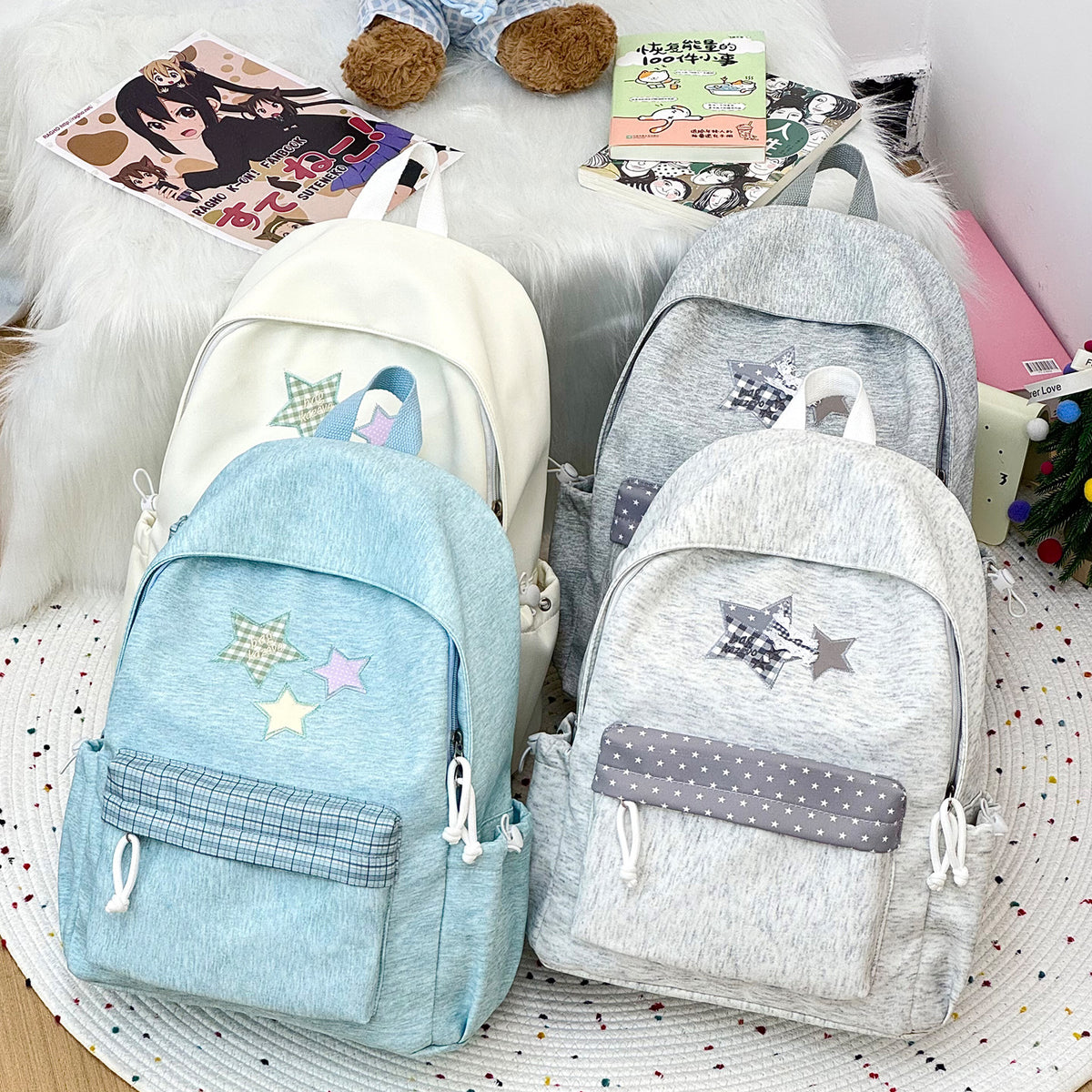 Stylischer, mit Sternen verzierter Rucksack Brehn