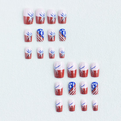 Patriotisches Nagelkunstset