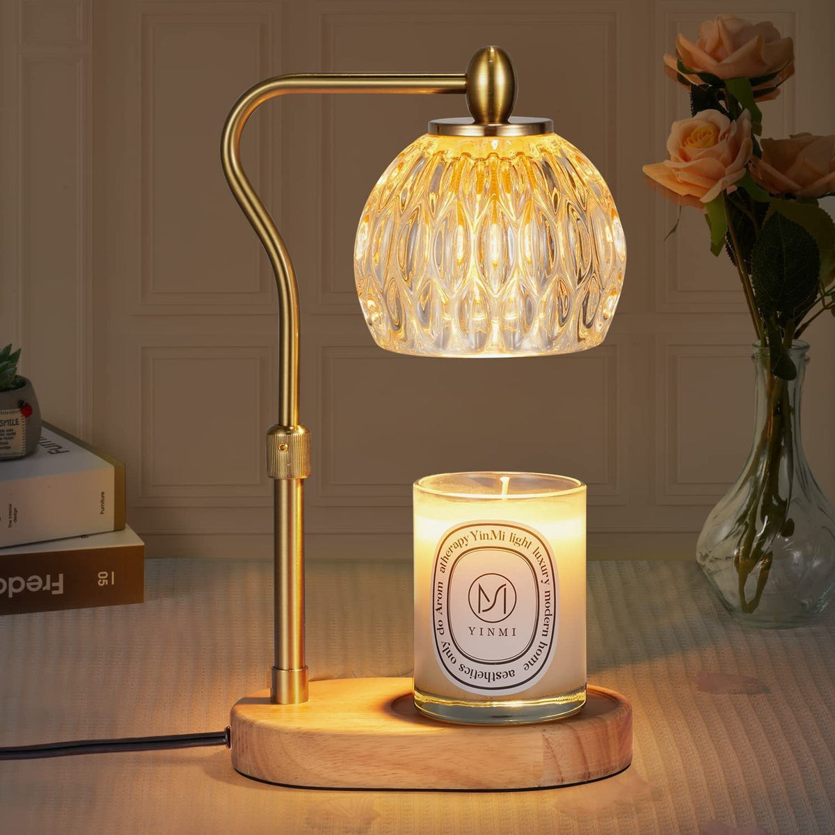 Künstlerische Glastischlampe