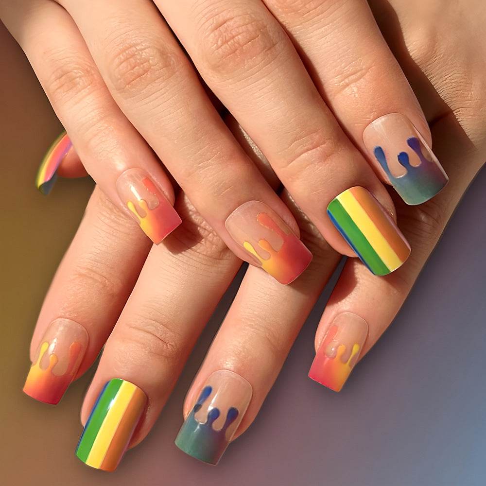 Künstlerisches Ombre Presse-auf Nagel Set Brehn