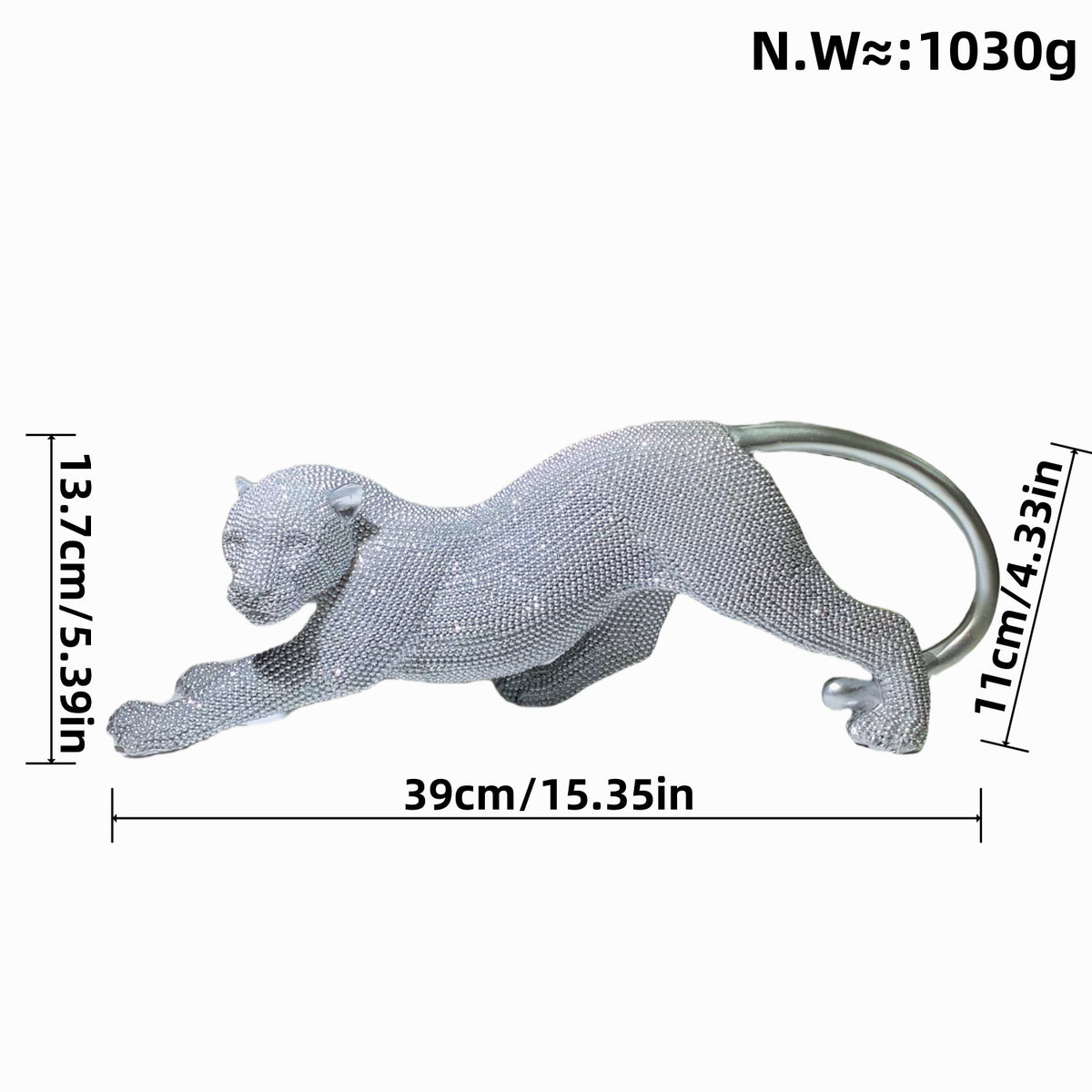 Elegante Dekofigur eines Panther Brehn