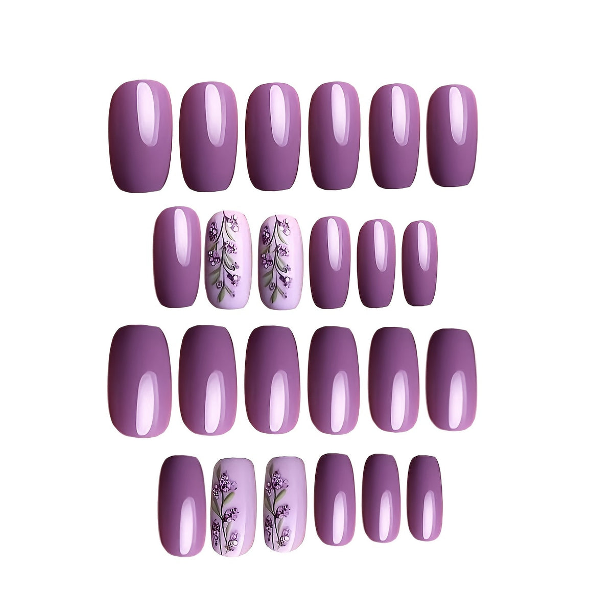 Blumenverziertes Nagelkunst-Set Brehn