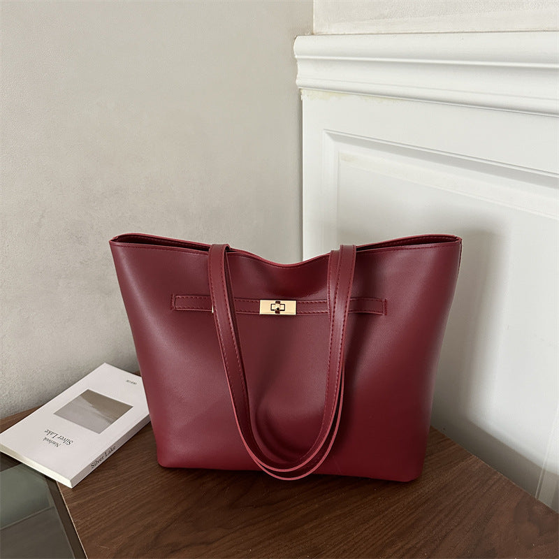 Minimalistische Leder Tote Bag