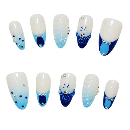 Dekorativer Press-On Nagelkunstset mit 3D Akzenten Brehn